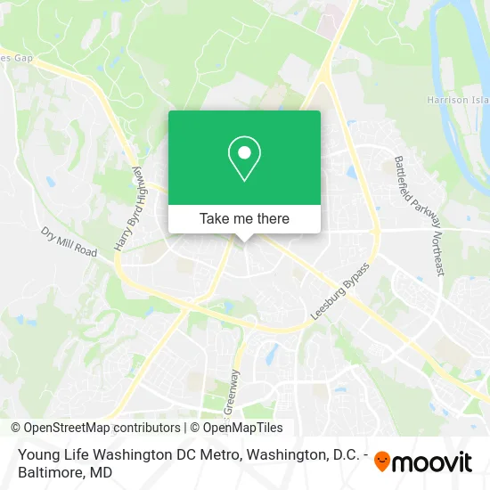 Young Life Washington DC Metro map