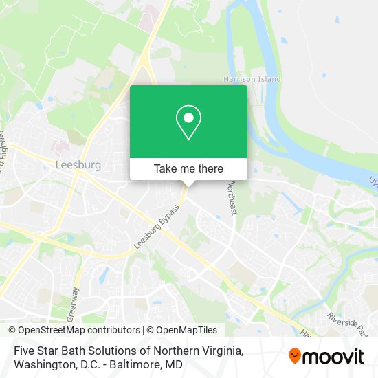 Mapa de Five Star Bath Solutions of Northern Virginia