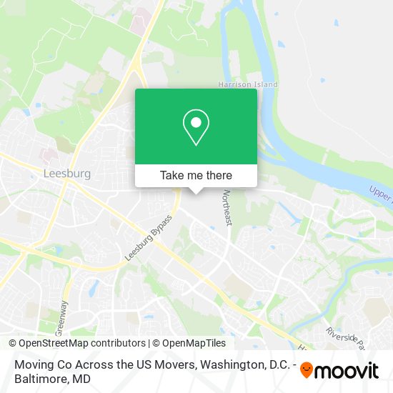 Mapa de Moving Co Across the US Movers