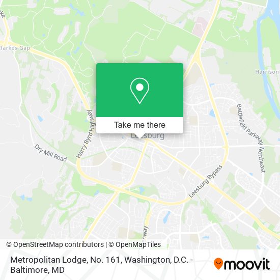 Metropolitan Lodge, No. 161 map