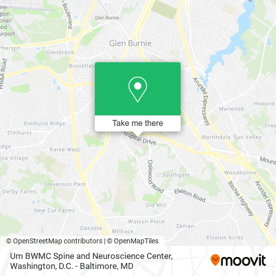 Um BWMC Spine and Neuroscience Center map