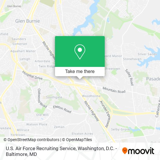 U.S. Air Force Recruiting Service map