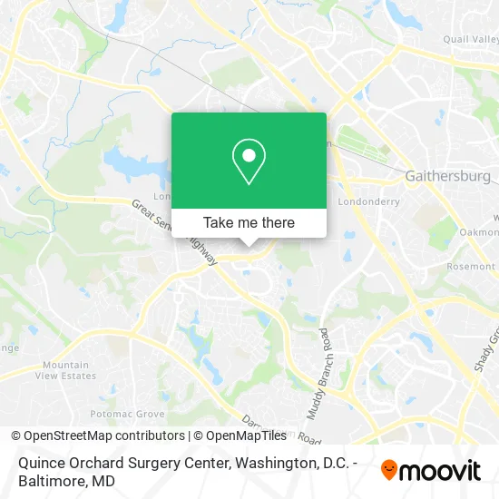Mapa de Quince Orchard Surgery Center