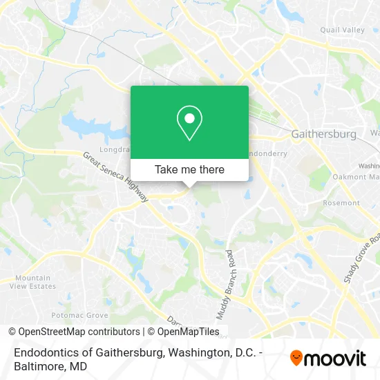 Endodontics of Gaithersburg map