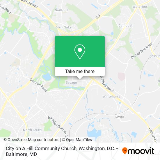 City on A Hill Community Church map