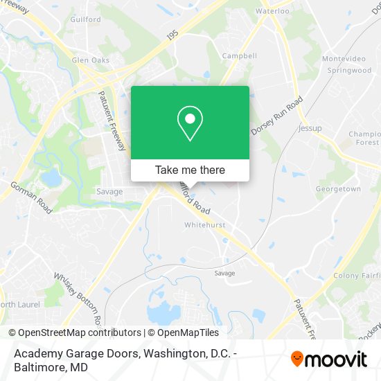 Mapa de Academy Garage Doors