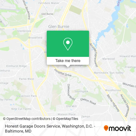 Honest Garage Doors Service map