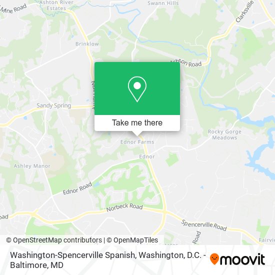 Washington-Spencerville Spanish map