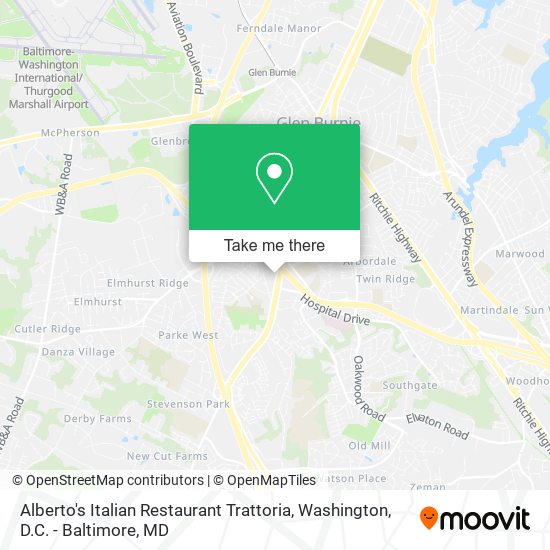 Mapa de Alberto's Italian Restaurant Trattoria