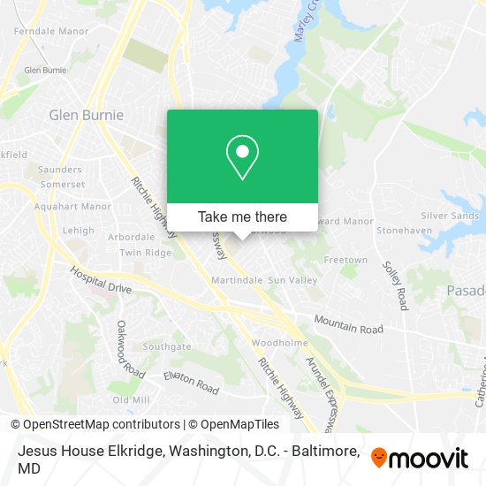 Jesus House Elkridge map