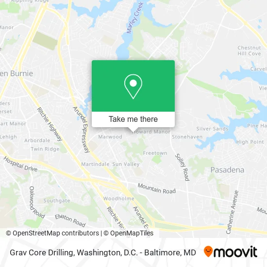 Grav Core Drilling map