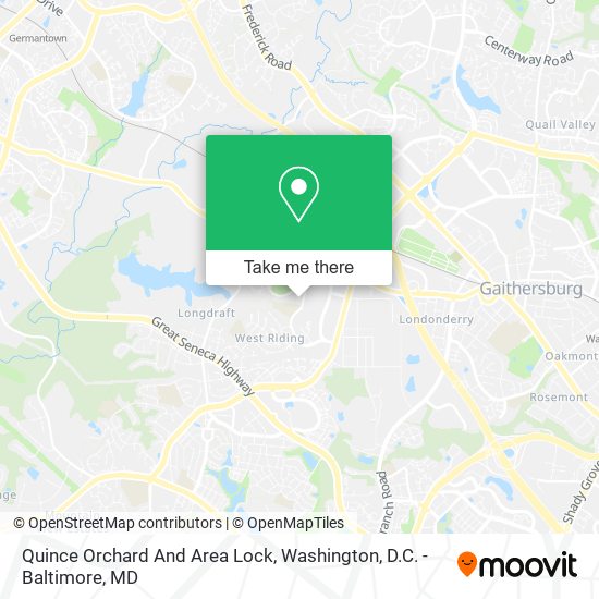 Quince Orchard And Area Lock map