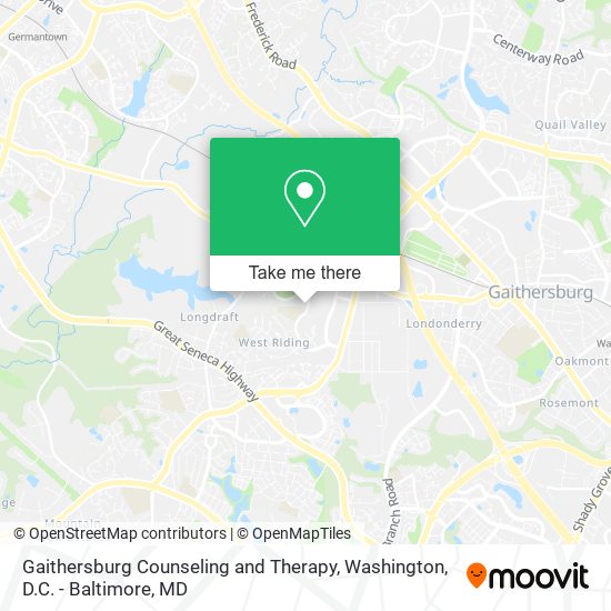 Gaithersburg Counseling and Therapy map