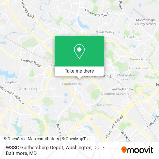 WSSC Gaithersburg Depot map