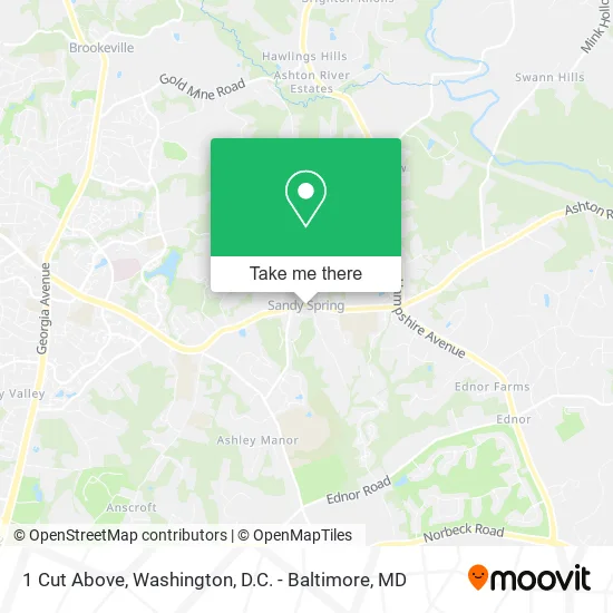 1 Cut Above map