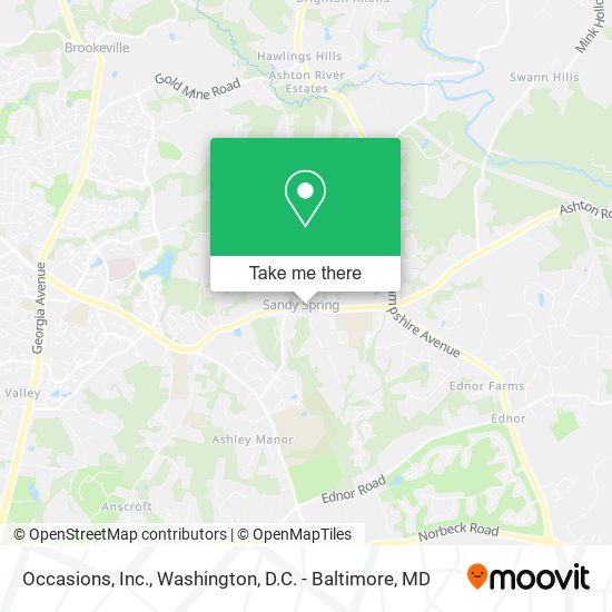 Occasions, Inc. map