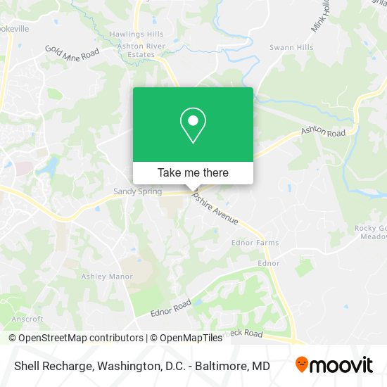 Mapa de Shell Recharge