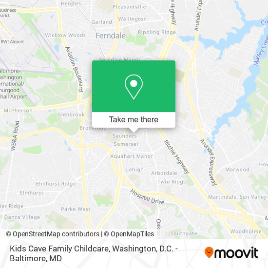 Mapa de Kids Cave Family Childcare