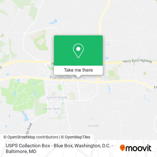 USPS Collection Box - Blue Box map