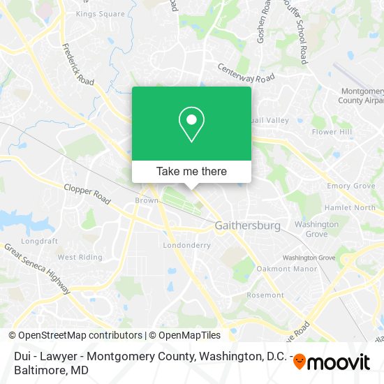 Dui - Lawyer - Montgomery County map