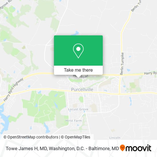 Towe James H, MD map