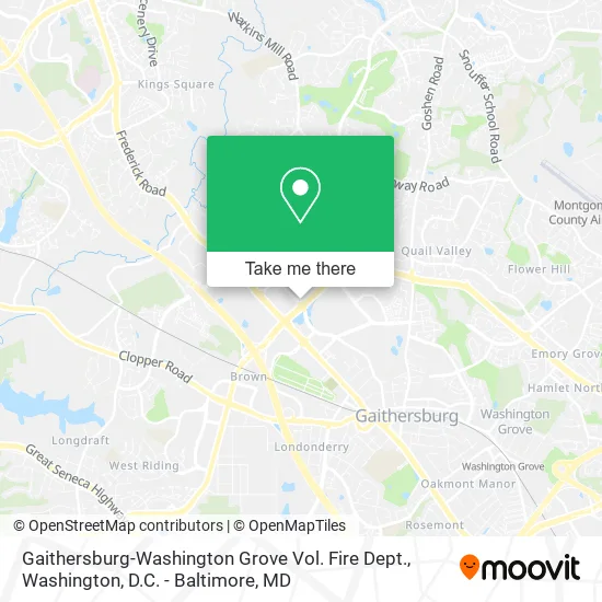 Mapa de Gaithersburg-Washington Grove Vol. Fire Dept.