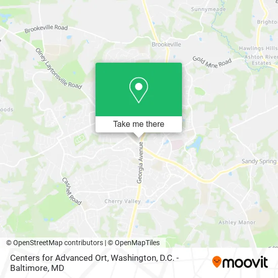 Centers for Advanced Ort map