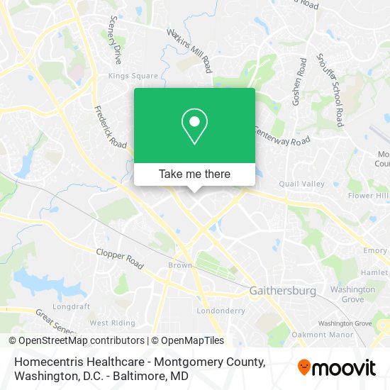 Mapa de Homecentris Healthcare - Montgomery County