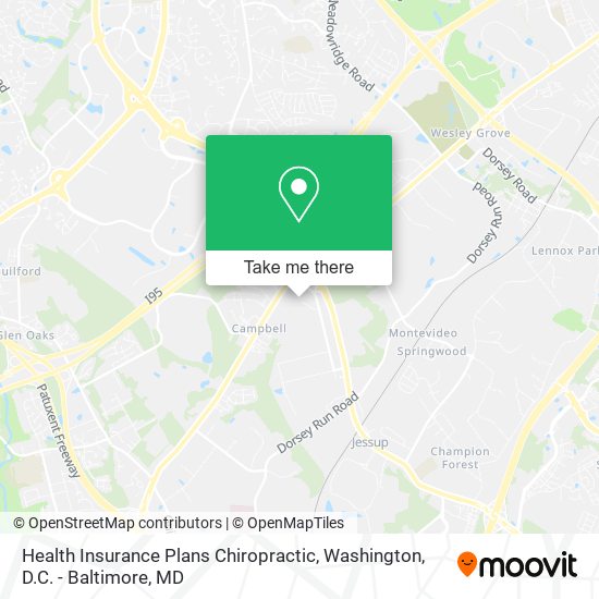 Health Insurance Plans Chiropractic map