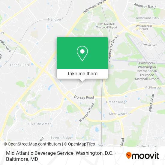 Mapa de Mid Atlantic Beverage Service