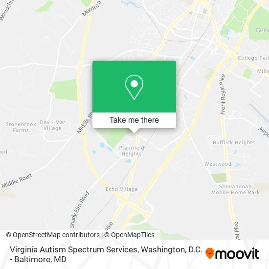 Virginia Autism Spectrum Services map