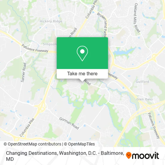 Changing Destinations map