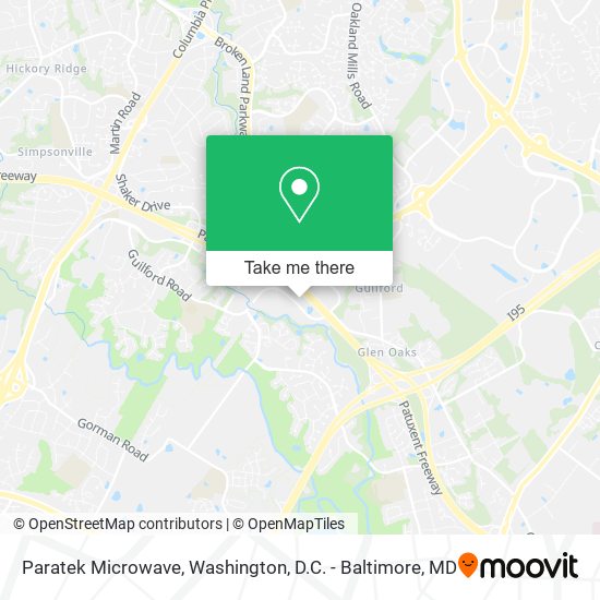 Mapa de Paratek Microwave