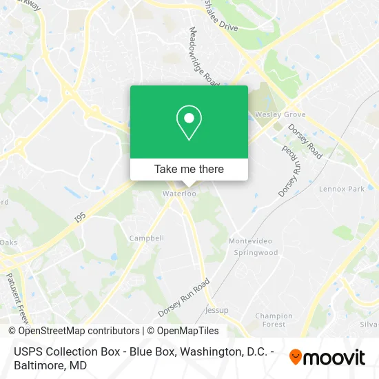 USPS Collection Box - Blue Box map
