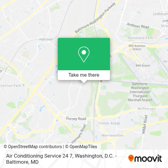 Air Conditioning Service 24 7 map