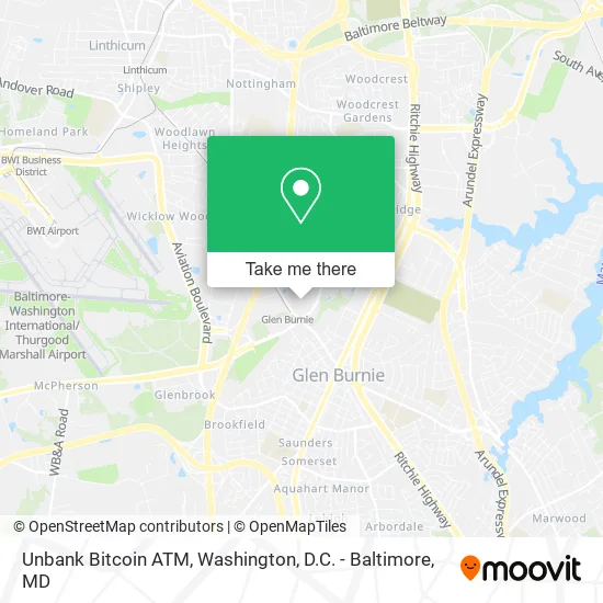 Unbank Bitcoin ATM map