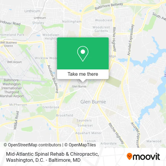 Mid-Atlantic Spinal Rehab & Chiropractic map
