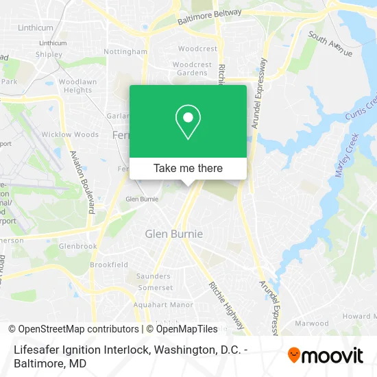 Lifesafer Ignition Interlock map