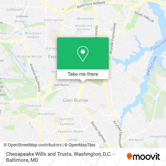 Chesapeake Wills and Trusts map