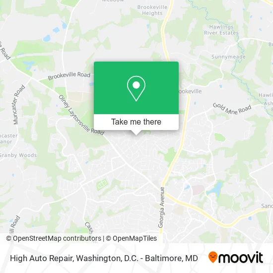 High Auto Repair map