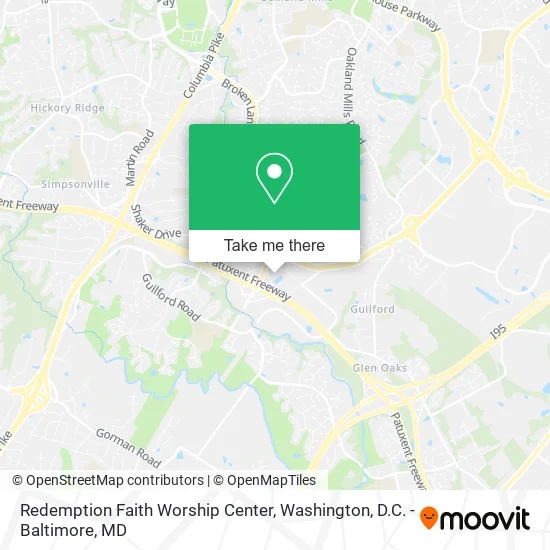 Mapa de Redemption Faith Worship Center