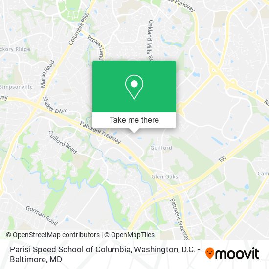 Parisi Speed School of Columbia map
