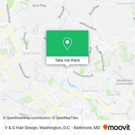 V & G Hair Design map
