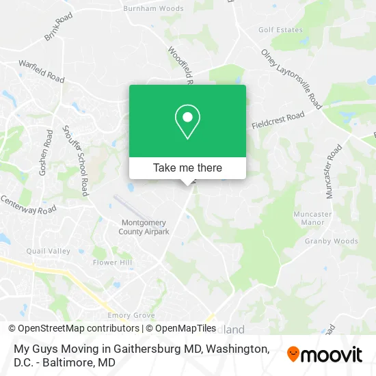 My Guys Moving in Gaithersburg MD map