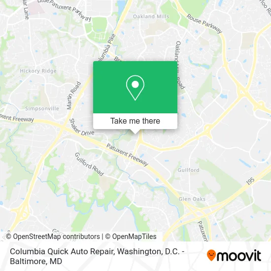 Columbia Quick Auto Repair map