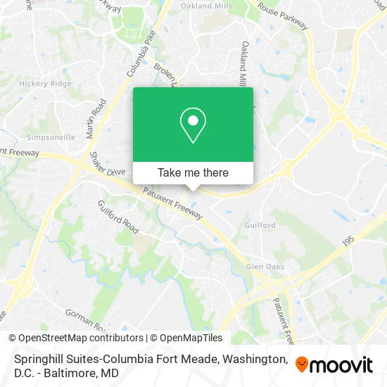 Mapa de Springhill Suites-Columbia Fort Meade