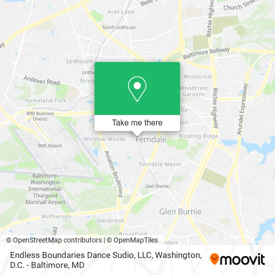 Mapa de Endless Boundaries Dance Sudio, LLC