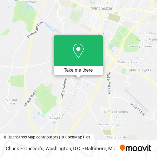 Chuck E Cheese's map