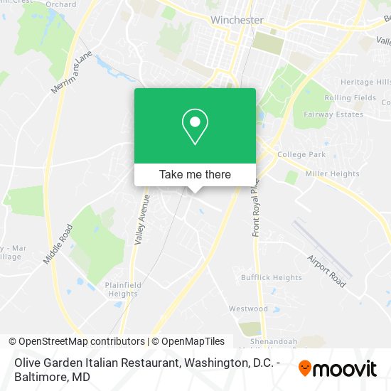 Mapa de Olive Garden Italian Restaurant