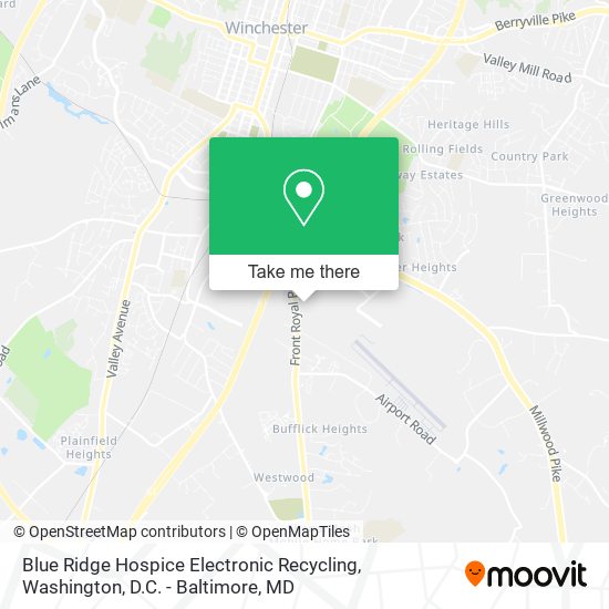 Blue Ridge Hospice Electronic Recycling map